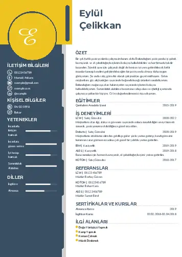 Öğrenci Cv Örnekleri cv indir